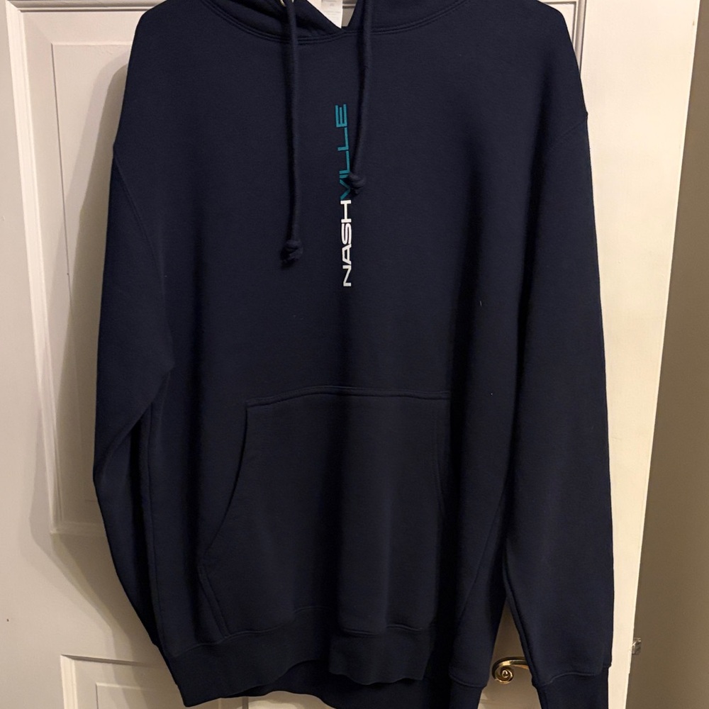 Navy Blue Hoodie with Front Pocket